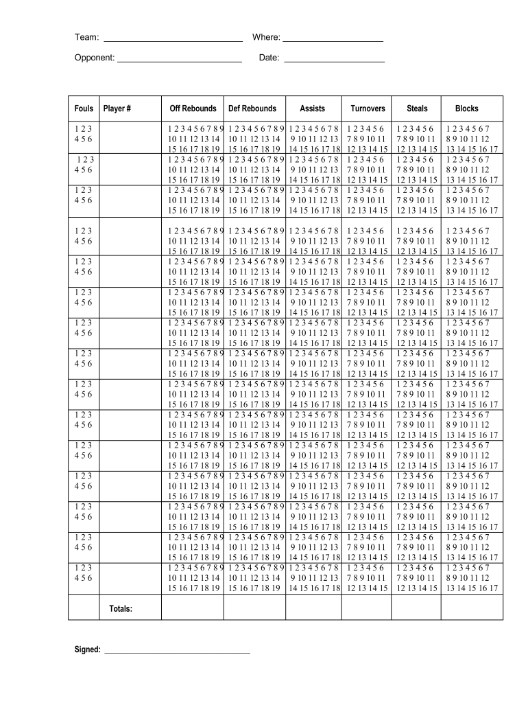 basketball stat sheet: fill out & sign online | dochub